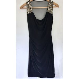 ✨LIKE NEW✨ Black Evening Dress | mesh back beaded